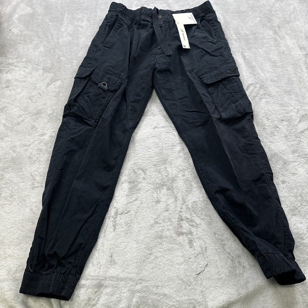 D.G. Wangzi Cargo Jogger Pants Men's 38 Utility Pockets‎ Technical Navy Blue NEW